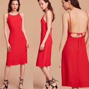 Aritzia Wilfred Red dress Halter Cocktail summer